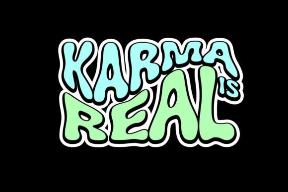 Karma Real Graphic Tee Design: Bold Typography for Streetwear Brands