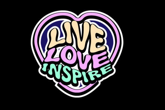 Live, Love Inspire Graphic Tee Design: Aesthetic Quotes for Streetwear & Custom Apparel