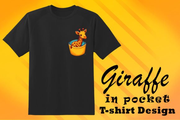 Pocket Giraffe Lover Graphic T-Shirt PNG: Charm for Creators