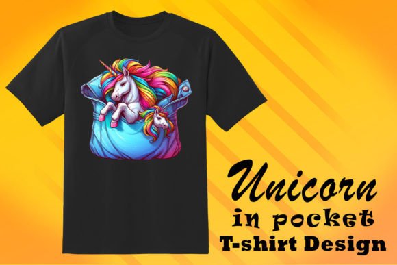 Pocket Unicorn Lover Graphic T-Shirt: A Touch of Whimsy
