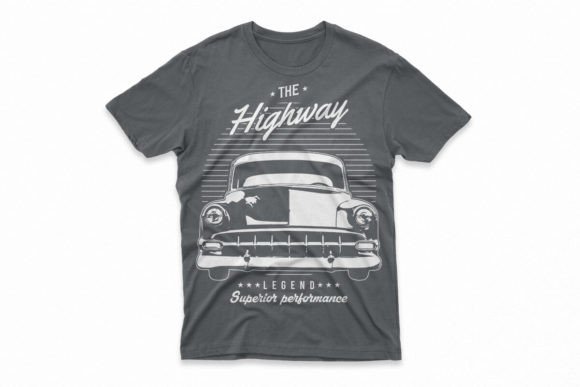 The Highway Legend Car T-Shirt Graphic: A Vintage Design Deep Dive